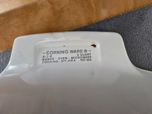 Vintage Corning Ware A-2-B WILDFLOWER 2 Quart Casserole Dish W/Pyrex Lid - Picture 4 of 4