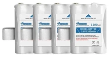 4-Pack BATT3R Replacement Rechargeable Upgraded 1200mAh Battery Pack 3.6V
