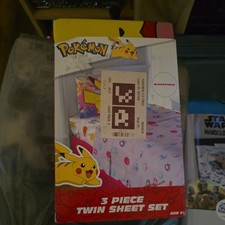 Pokemon Pikachu 3 Piece Twin Size Microfiber Sheet Set Franco Manufacturing
