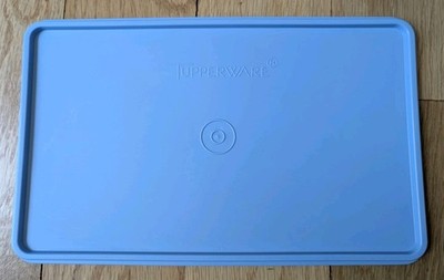 Tupperware LID ONLY 795-19 Rectangle Keeper Blue 7'' x 11.5'' Vintage