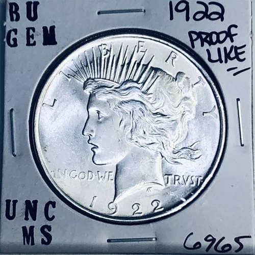 1922 P BU GEM PEACE SILVER DOLLAR UNC MS+++ U.S. MINT RARE COIN 6965