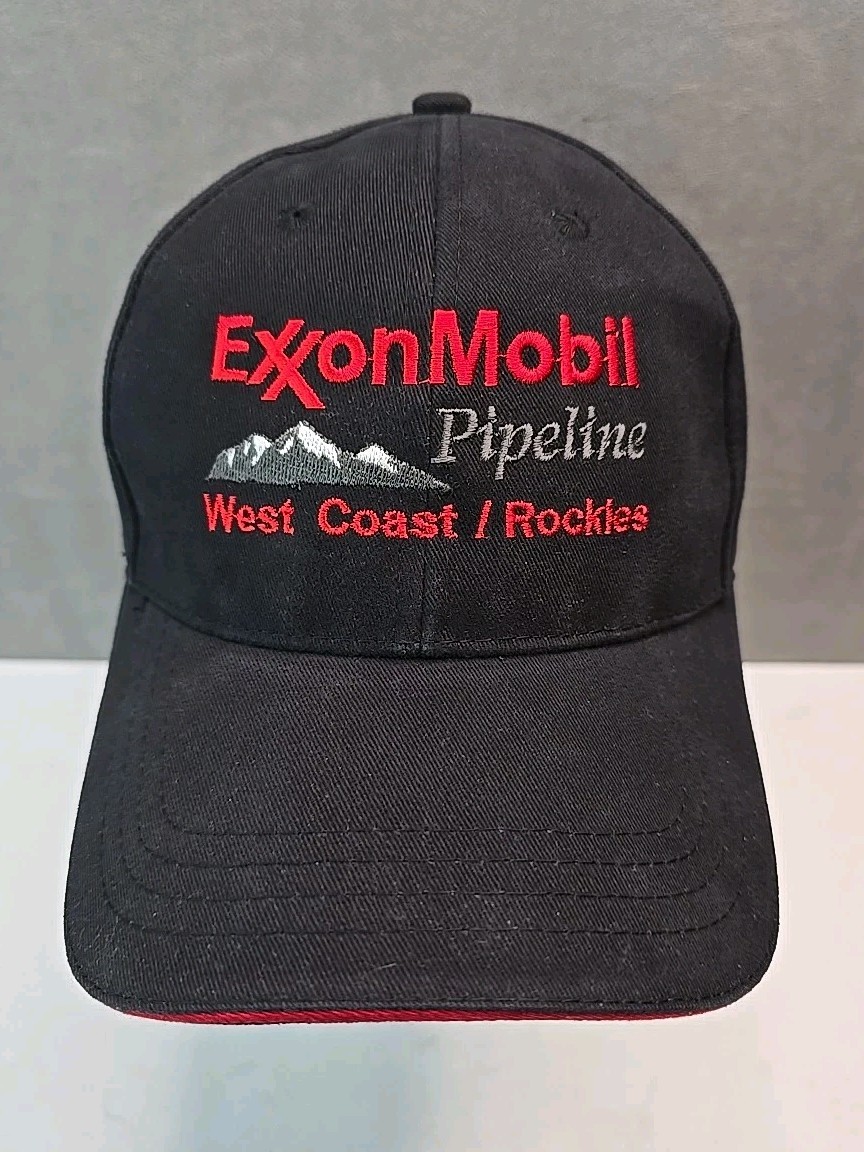 Exxon Mobil Pipeline hat West Coast Rockies black strap back
