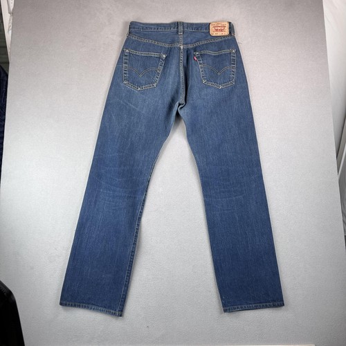 Levis 501 Jeans Mens 32x32 Limited Edition 1947 Straight Leg Button Tag 36x34 - Picture 3 of 13