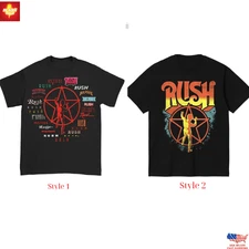 NEW Rush Band Logo T-Shirt black All sizes Tee S to 5XL Unisex Multi Color