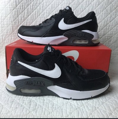 Nike Air Max 90 Low Top Athletic Sneakers Leather Mesh Black White Lace-Up