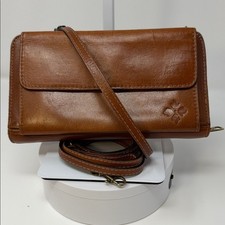 Patricia Nash Alberese Vintage leather organizer crossbody bag/clutch wallet
