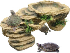 Turtle Basking Platform,Tortoise Resin Dock Resting Rock Reptile Habitat Ornamen