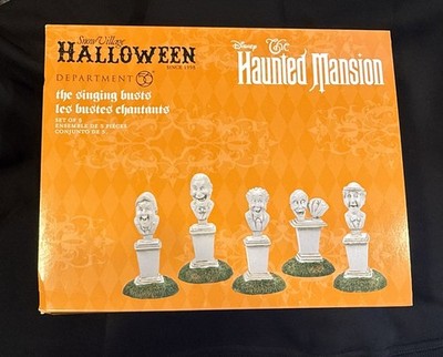 Dept. 56 Disney 2022 Halloween Haunted Mansion THE SINGING BUSTS Set 5 NEW