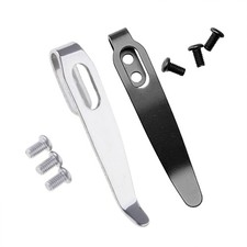 1Set 4 Types 420 Stainless Steel Fold Pocket Clip Back Clamp 3pcs Screws