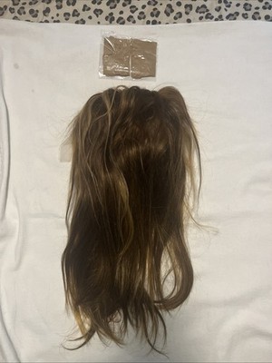 New In Net And Bag, 18  Human Hair Fullwig With Lace Front Med, Brown W/hilights