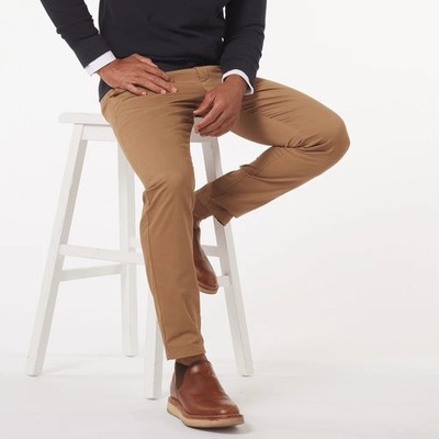 Perk Mens 31x30 Feel Good Chino Slim Stretch Smooth Oak Preppy Business Twill