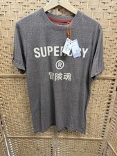 Superdry Mens Brown Workwear Logo Vintage T-shirt  Size M Bnwt 