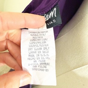 Vintage 90s Zum Zum by Niki Livas Plum Purple Satin Formal Dress S Made in USA