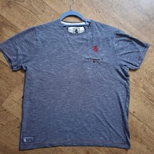 Middlesbrough FC Mens T Shirt Blue Pin Stripe Size XL Vgc.