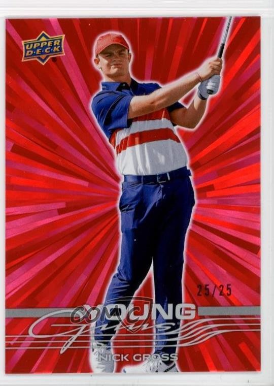 2026 Upper Deck Young Guns Outburst Red 25/25 Nick Gross #123 Rookie RC 0x7l