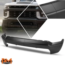 For 20-23 Chevy Silverado 2500 3500 HD Front Bumper Face Bar w/o Sensor Hole Blk