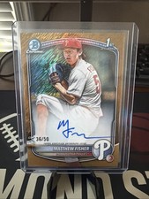 2025 Bowman Draft Gold Shimmer Auto /50 Matthew Fisher