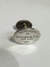 Please Return to Tiffany Oval Cufflinks in Sterling Silver