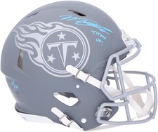 Will Levis Titans Signed Slate Speed Authentic Helmet w/Titan Up Insc - LE 12
