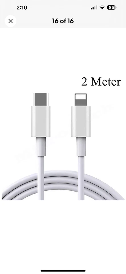 iPhone fast Charger USB- cable For Apple iPhone 6 7 8 X 11 12 13 14 Pro Max - Image 3 of 4