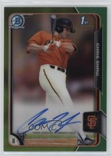 2015 Bowman Draft Chrome Pick Green Refractor 80/99 Chris Shaw #BCA-CS Auto 0b0