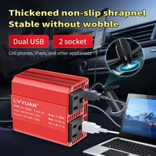 300W Car Power Inverter DC 12V to AC 110V Converter Inverter 2USB Ports/Stocket
