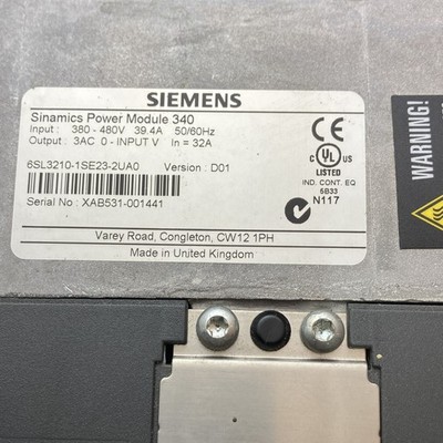 Siemens Sinamics Power Module 340 6SL3210-1SE23-2UA0 380-480V 3-Phase VFD