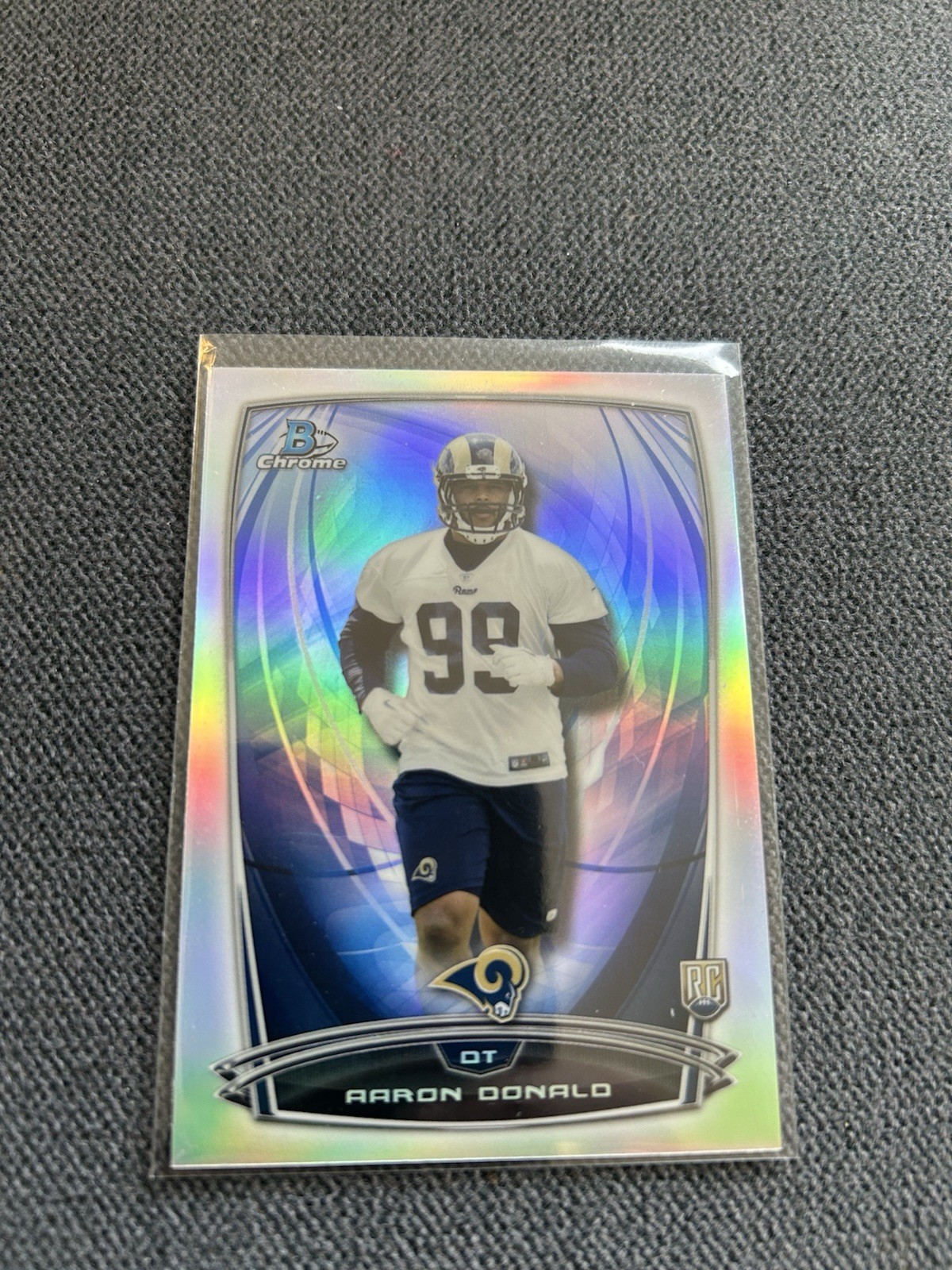 Aaron Donald 2014 Bowman Chrome #199 Rams Rookie REFRACTOR!