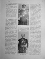 Original Old Vintage Print Admiral Guepratte In 1915 And 1928 Protraits 20th