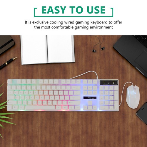 Tastatur- Und Mausset Gaming-Tastatur Usb-tastatur Mit Hintergrundbeleuchtung - Afbeelding 11 van 12