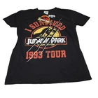 HEROES INC JURASSIC PARK I SURVIVED 1993 TOUR BLACK T-SHIRT SIZE S