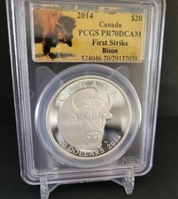 2014 Canada $20  Bison  PCGS PR70DCAM First Strike..FLAWLESS!