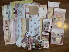 LOT OF The Girl's Paperie by Margie, Vintage Whimsey, Scrapbooking 12x12, Sticke