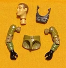 vtg G.I. GI JOE gijoe STEELER BODY PARTS + VISOR LOT #2 waist head arms FREESHIP