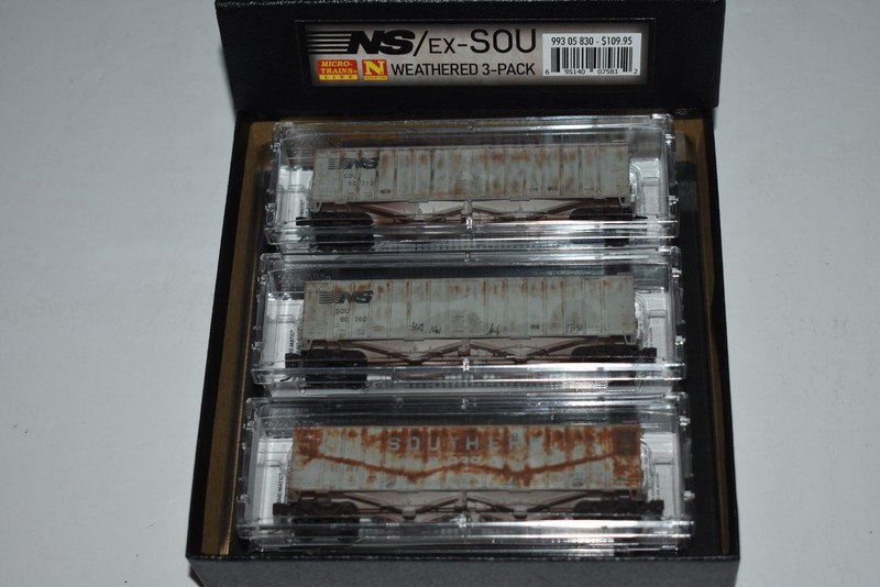 N Scale MTL 99305830 Norfolk Southern Set of 3 Weathered Airslide Cov Hoppers
