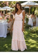 BCBGeneration Whimsical Fields Floral Ruffle Tiered Maxi Dress