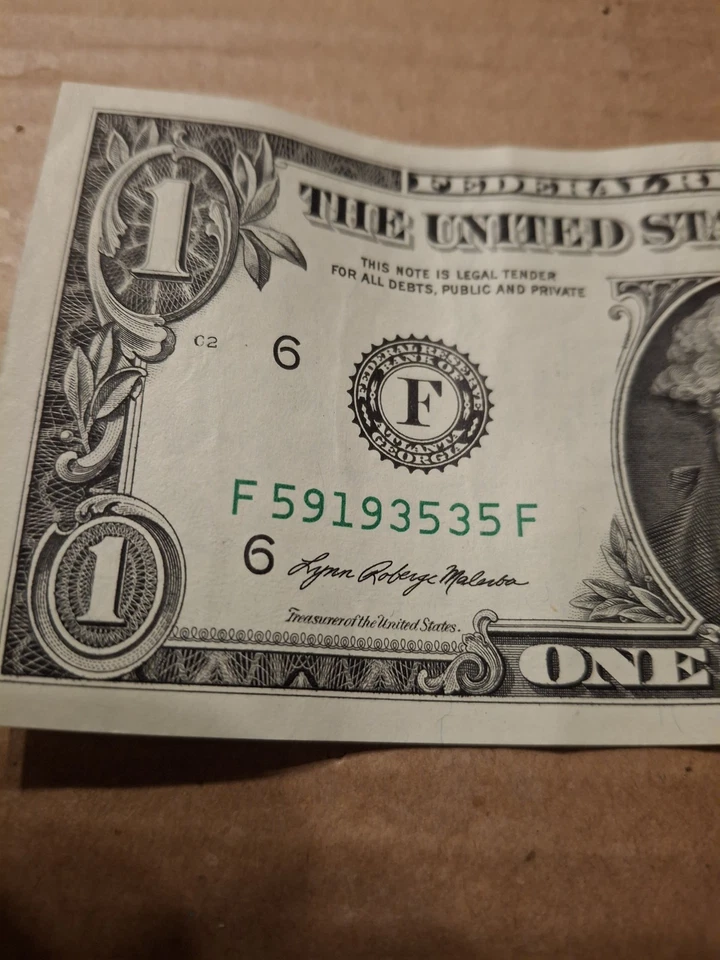 Washington $1.00 DOLLAR BILL Birthday Note May 9 1935 (59193535) - Image 2 of 4