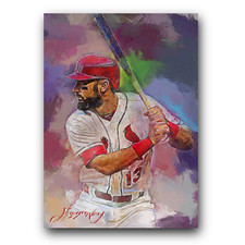 Matt Carpenter #6 Art Card Limited 14/50 Vela Signed (St. Louis Cardinals)