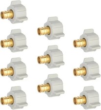  Pack of 10  1/2" Pex X 1/2" Female NPT Swivel Adapter Brass Crimp Brass