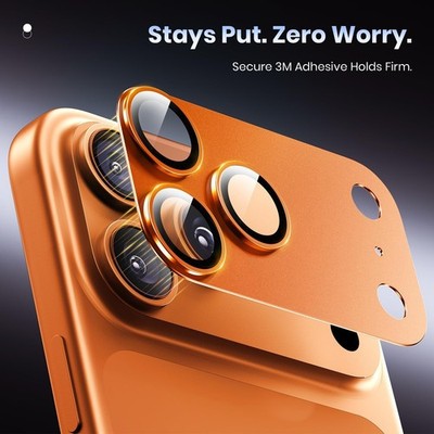 For iPhone 17 Pro Max/Air/17 Pro/17 Metal Camera Lens Protector Tempered Glass