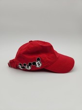 Disney Mickey Mouse Hat Adult Unisex Red Baseball Cap Adjustable Strap