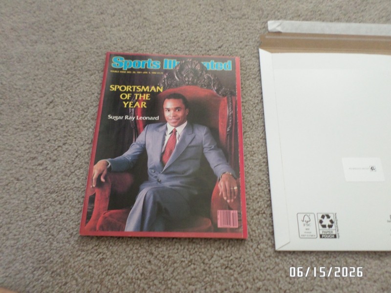 Sugar Ray Leonard 1981 SOY Sports Illustrated NO LABEL Original Owner Excellent!