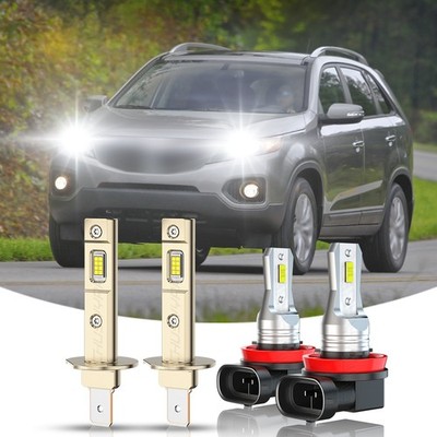 4x Combo LED Headlight High Low Beam Light Bulbs For Kia Sorento 2011-2013