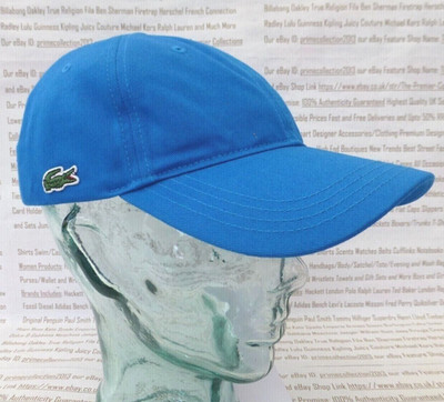 Lacoste Baseballkappe Herren Asst Blau Kroko-Logo Weich Twill Einheitsgröße Mütze 4 Farben Neu mit Etikett