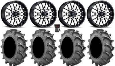 ITP Hurricane 18''Wheels ch 33x8 (6ply) BKT 171 Tires Kawasaki Mule Pro FXT  KRX