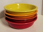 4 Fiesta Orange 7" 19 oz Soup Cereal Bowl Homer Laughlin Yellow Lot