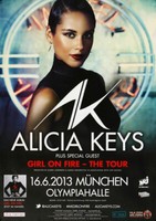 Alicia Keys - Girl On Fire , MüNchen 2013 | Konzertplakat | Poster