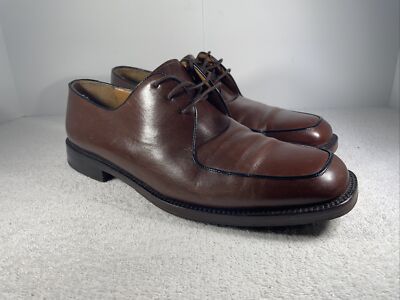 n Mezlan Farina Brown Leather Lace Up Loafers 137572 Men SZ 10 M