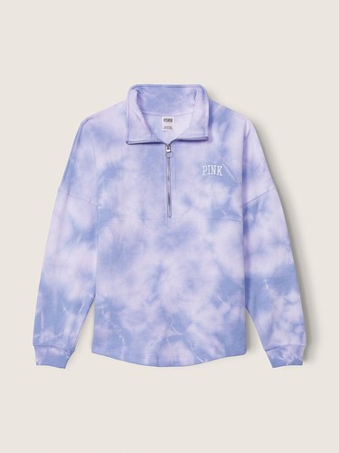 VS VICTORIAS SECRET PINK VARSITY HALF ZIP PULLOVER SWEATER JACKET TOP XXL - Picture 5 of 8