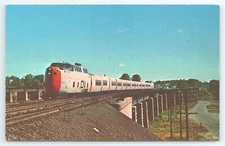 Postcard Turbotrain Canadian Nationals Turbo Crosses Bridge Port Hope